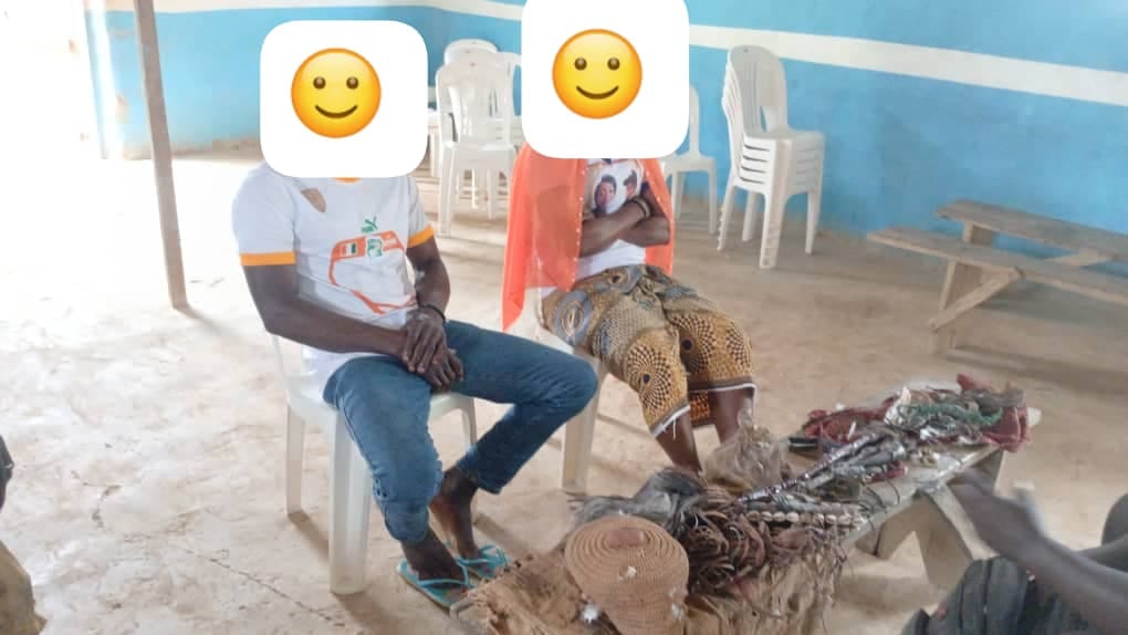 Le couple a envoyé ses fétiches et les abandonné à l'église du pasteur Rasmané. Gloire à Jésus